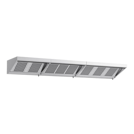 GGM Gastro Commercial Wall-Mounted Extraction Canopy - 4400mm - with Baffle Filters & LED Lighting