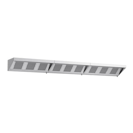 GGM Gastro Commercial Wall-Mounted Extraction Canopy - 5600mm - with Baffle Filters & LED Lighting