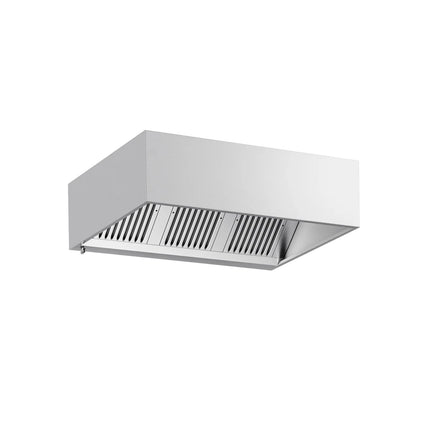 GGM Gastro Commercial Wall-Mounted Extractor Hood - 1600mm - with Baffle Filters & LED Lighting