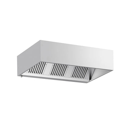 GGM Gastro Commercial Wall-Mounted Extractor Hood - 1800mm - with Baffle Filters & Lighting