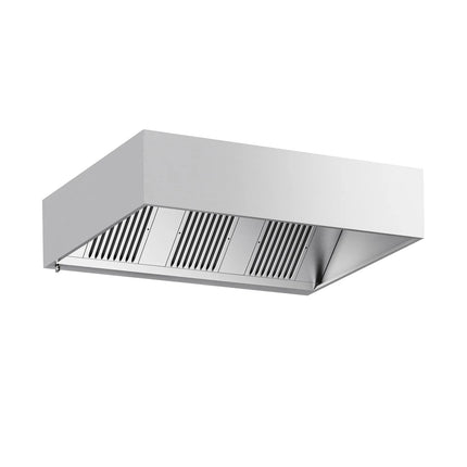 GGM Gastro Commercial Wall-Mounted Extractor Hood – 2000mm – with Baffle Filters & Lighting