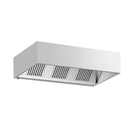 GGM Gastro Commercial Wall-Mounted Extractor Hood - 2000mm - with Baffle Filters & Lighting
