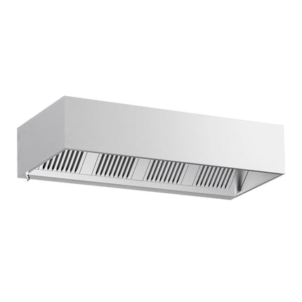 GGM Gastro Commercial Wall-Mounted Extractor Hood - 2200mm - with Baffle Filters & Lighting