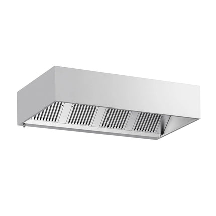 GGM Gastro Commercial Wall-Mounted Extractor Hood – 2200mm – with Baffle Filters & Lighting