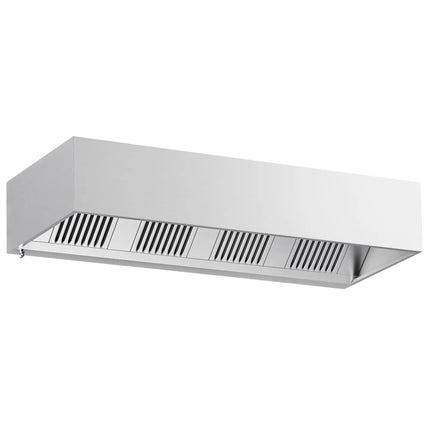 GGM Gastro Commercial Wall-Mounted Extractor Hood – 2400mm – with Baffle Filters & Lighting