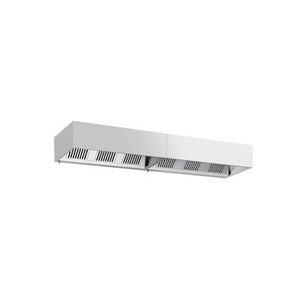 GGM Gastro Commercial Wall-Mounted Extractor Hood - 3800mm - with Baffle Filters & Lighting