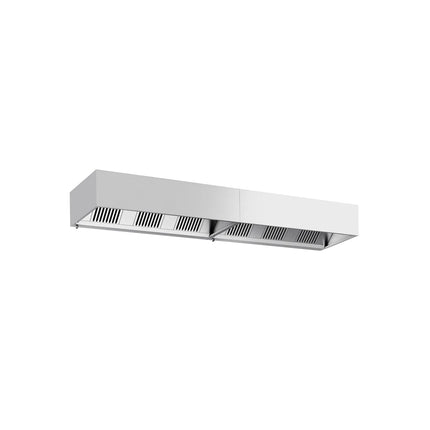 GGM Gastro Commercial Wall-Mounted Extractor Hood – 4000mm – with Baffle Filters & Lighting