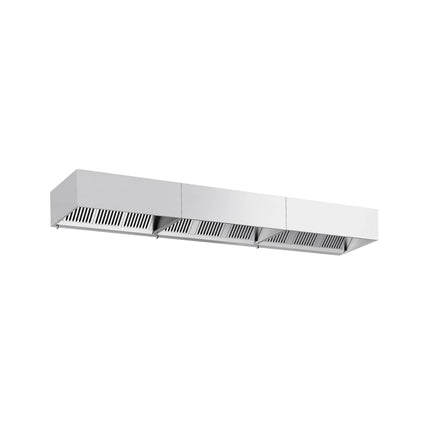 GGM Gastro Commercial Wall-Mounted Extractor Hood – 4600mm – with Baffle Filters & Lighting