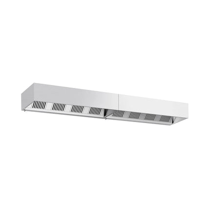 GGM Gastro Commercial Wall-Mounted Extractor Hood – 4800mm – with Baffle Filters & Lighting