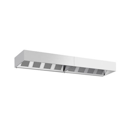 GGM Gastro Commercial Wall-Mounted Extractor Hood - 4800mm - with Baffle Filters & Lighting