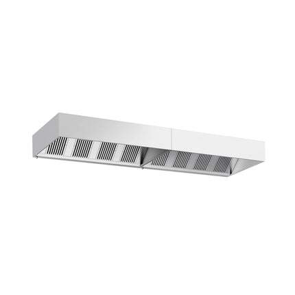 GGM Gastro Commercial Wall-Mounted Extractor Hood – 4800mm – with Baffle Filters & Lighting