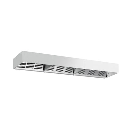 GGM Gastro Commercial Wall-Mounted Extractor Hood – 5000mm – with Baffle Filters & Lighting