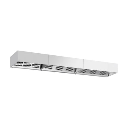GGM Gastro Commercial Wall-Mounted Extractor Hood – 5200mm – with Baffle Filters & Lighting