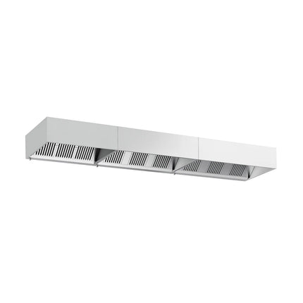 GGM Gastro Commercial Wall-Mounted Extractor Hood - 5200mm - with Baffle Filters & Lighting