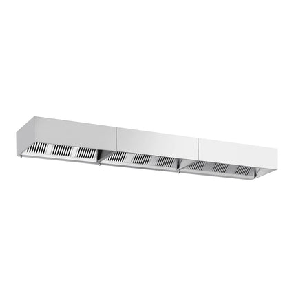 GGM Gastro Commercial Wall-Mounted Extractor Hood - 5400mm - with Baffle Filters & Lighting