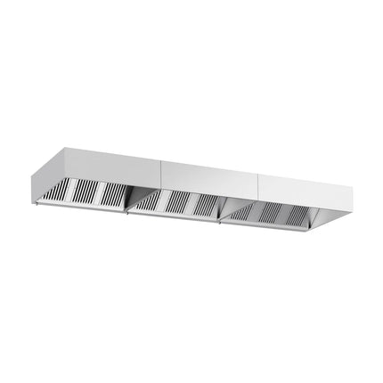 GGM Gastro Commercial Wall-Mounted Extractor Hood - 5400mm - with Baffle Filters & Lighting
