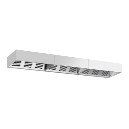 GGM Gastro Commercial Wall-Mounted Extractor Hood – 5600mm – with Baffle Filters & Lighting