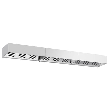 GGM Gastro Commercial Wall-Mounted Extractor Hood – 6000mm – with Baffle Filters & Lighting