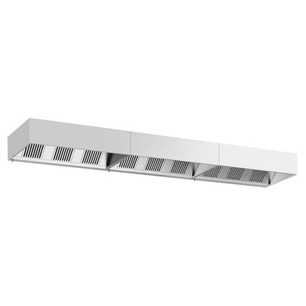 GGM Gastro Commercial Wall-Mounted Extractor Hood – 6000mm – with Baffle Filters & Lighting