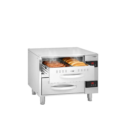 GGM Gastro Commercial Warming Drawers - 2-Drawer - 2 × GN 1/1 - 4kW - 824x578x680mm