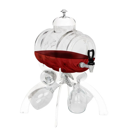 GGM Gastro Commercial Wine Dispenser - 4L - White - incl. 4 Wine Glasses