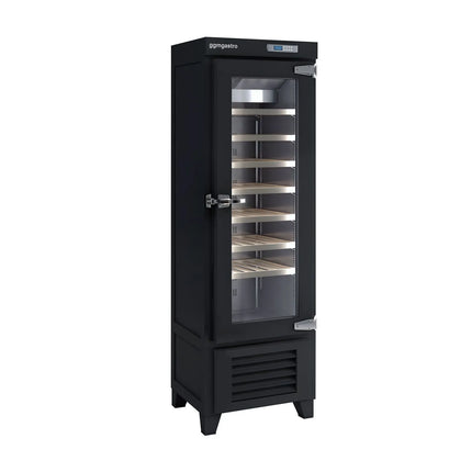 GGM Gastro Commercial Wine Fridge - Black - Freestanding - Single Zone - 265L - max. 42 bottles