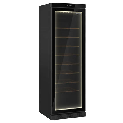 GGM Gastro Commercial Wine Fridge - Black - Single Zone - 360L - max. 60 bottles