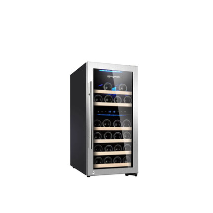 GGM Gastro Commercial Wine Fridge - Dual Zone - 100L - max. 33 bottles - Stainless Steel Door
