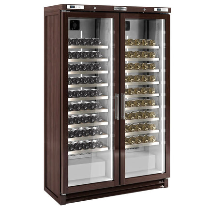 GGM Gastro Commercial Wine Fridge - Pine Wood - Dual Zone - 700L - max. 200 bottles