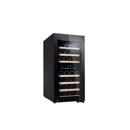 GGM Gastro Commercial Wine Fridge - Stainless Steel Door - Dual Zone - 100L - max. 33 bottles