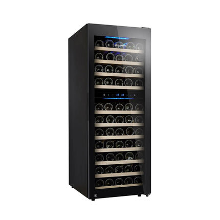 GGM Gastro Commercial Wine Fridge - Stainless Steel - Dual Zone - 200L - max. 73 bottles