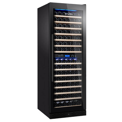 GGM Gastro Commercial Wine Fridge - Stainless Steel - Freestanding - Dual Zone - 450L - max. 160 bottles - For UK