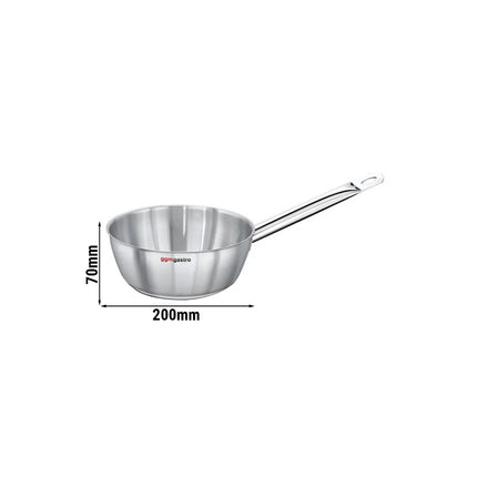 GGM Gastro Conical Sauté Pan - Stainless Steel - 1.9L - Ø 200mm - Height: 70mm - Induction Compatible
