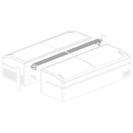 GGM Gastro Connecting strip - Stainless steel - White - incl. Cover - for TII518-C