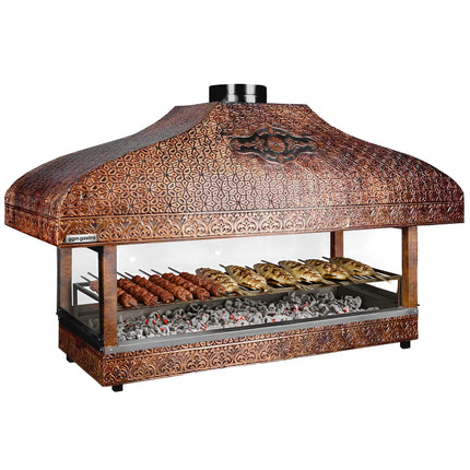 GGM Gastro Copper Charcoal Grill - 2000mm - Grill grate: 1800x500mm