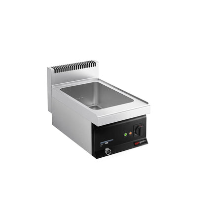 GGM Gastro Countertop Bain Marie - 1x GN 1/1 or 2x GN 1/2 - 1,2 kW - with Drain Tap