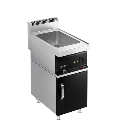 GGM Gastro Countertop Bain Marie - GN 1/1 - 1,2 kW - incl. Substructure with 1 door - with Drain Tap