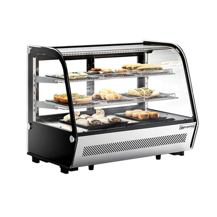 GGM Gastro Countertop display fridge - 160L - 874mm - Double glazing - with 2 shelves - rear sliding glass doors