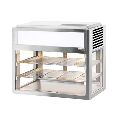 GGM Gastro Countertop display fridge Self-Service - 225L - 900mm - Double glazing - square - with 2 shelves - rear sliding doors