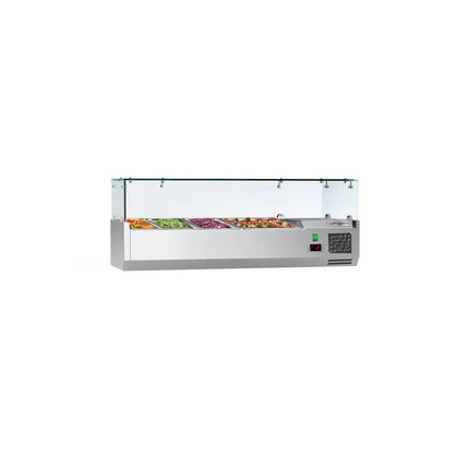 GGM Gastro Countertop Prep Well / Refrigerated Topping Unit ECO - 1200x395mm - 4x GN 1/3