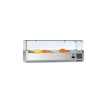 GGM Gastro Countertop Prep Well / Refrigerated Topping Unit ECO - 1200x460mm - 5x GN 1/4