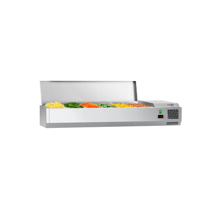 GGM Gastro Countertop Prep Well / Refrigerated Topping Unit ECO - 1400x335mm - 6x GN 1/4