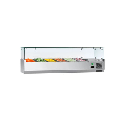 GGM Gastro Countertop Prep Well / Refrigerated Topping Unit ECO - 1400x335mm - 6x GN 1/4