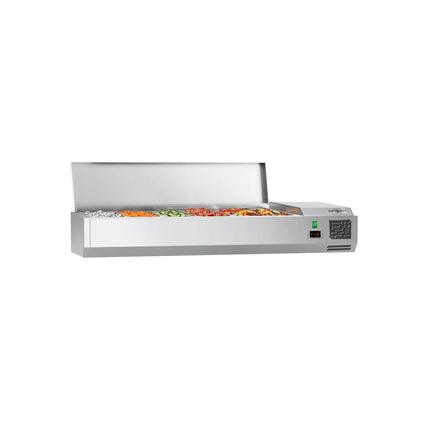 GGM Gastro Countertop Prep Well / Refrigerated Topping Unit ECO - 1400x395mm - 6x GN 1/3