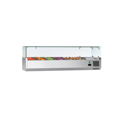 GGM Gastro Countertop Prep Well / Refrigerated Topping Unit ECO - 1400x395mm - 6x GN 1/3
