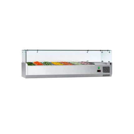 GGM Gastro Countertop Prep Well / Refrigerated Topping Unit ECO - 1600x395mm - 7x GN 1/3