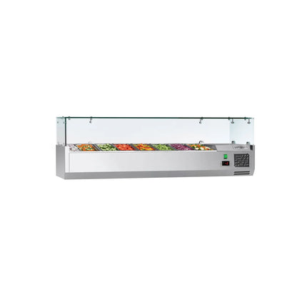 GGM Gastro Countertop Prep Well / Refrigerated Topping Unit ECO - 1600x460mm - 7x GN 1/4