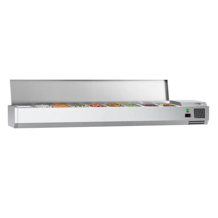 GGM Gastro Countertop Prep Well / Refrigerated Topping Unit ECO - 1800x335mm - 8x GN 1/4