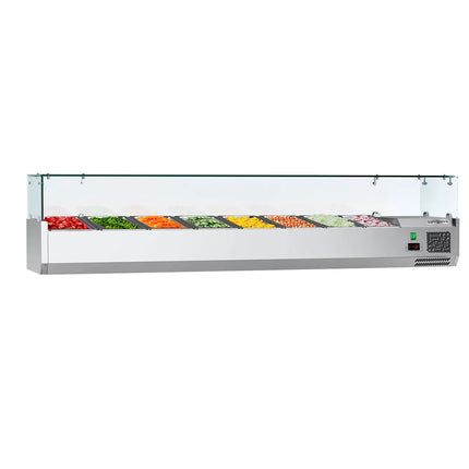 GGM Gastro Countertop Prep Well / Refrigerated Topping Unit ECO - 1800x395mm - 8x GN 1/3