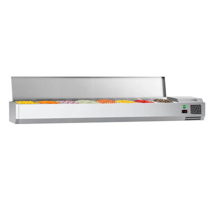GGM Gastro Countertop Prep Well / Refrigerated Topping Unit ECO - 1800x395mm - 8x GN 1/3